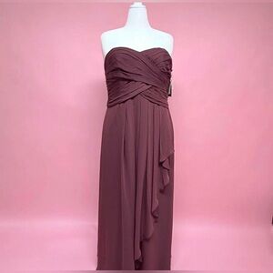 David’s Bridal Wine Colored Evening Gown